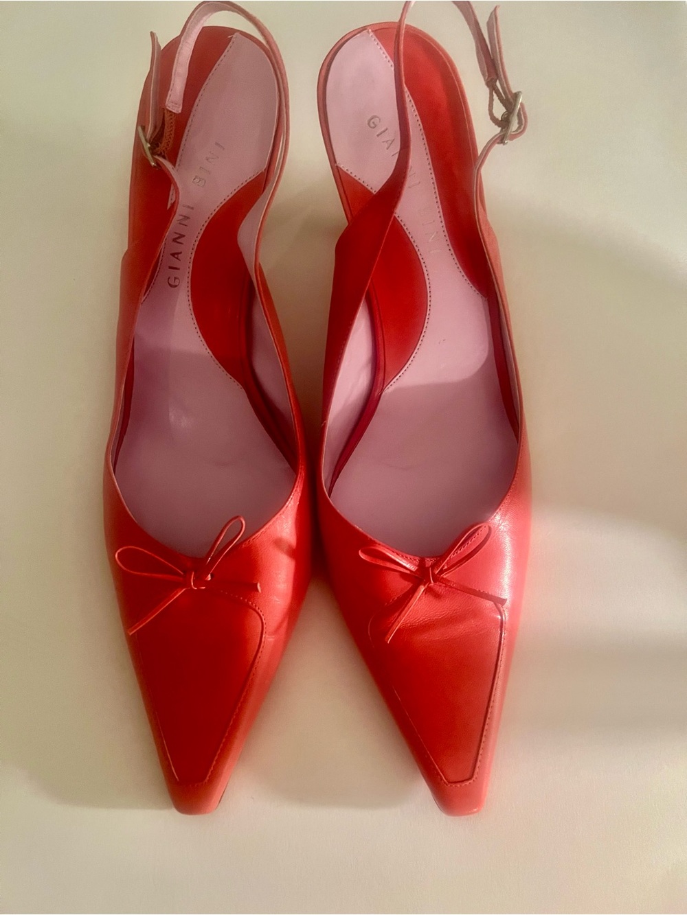 Gianni Bini Coral Heels Pointed Toe, slingback ankle strap. Size 10